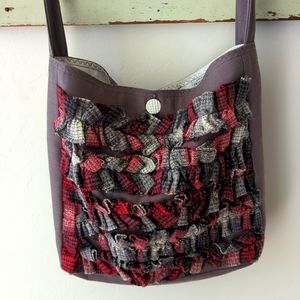 ETSY I Lollibag Plaid Flannel Ruffle Bag Tote Purse by Prudence Rapozo